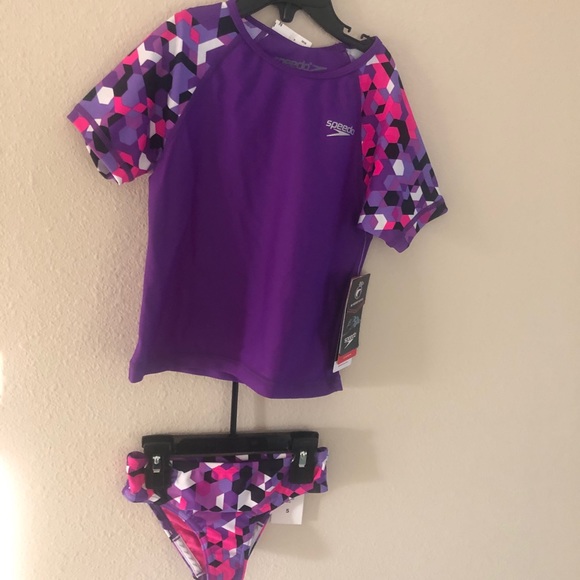 Speedo Other - SPEEDO Girls Rashguard 2 Piece Swimsuit UV size 5